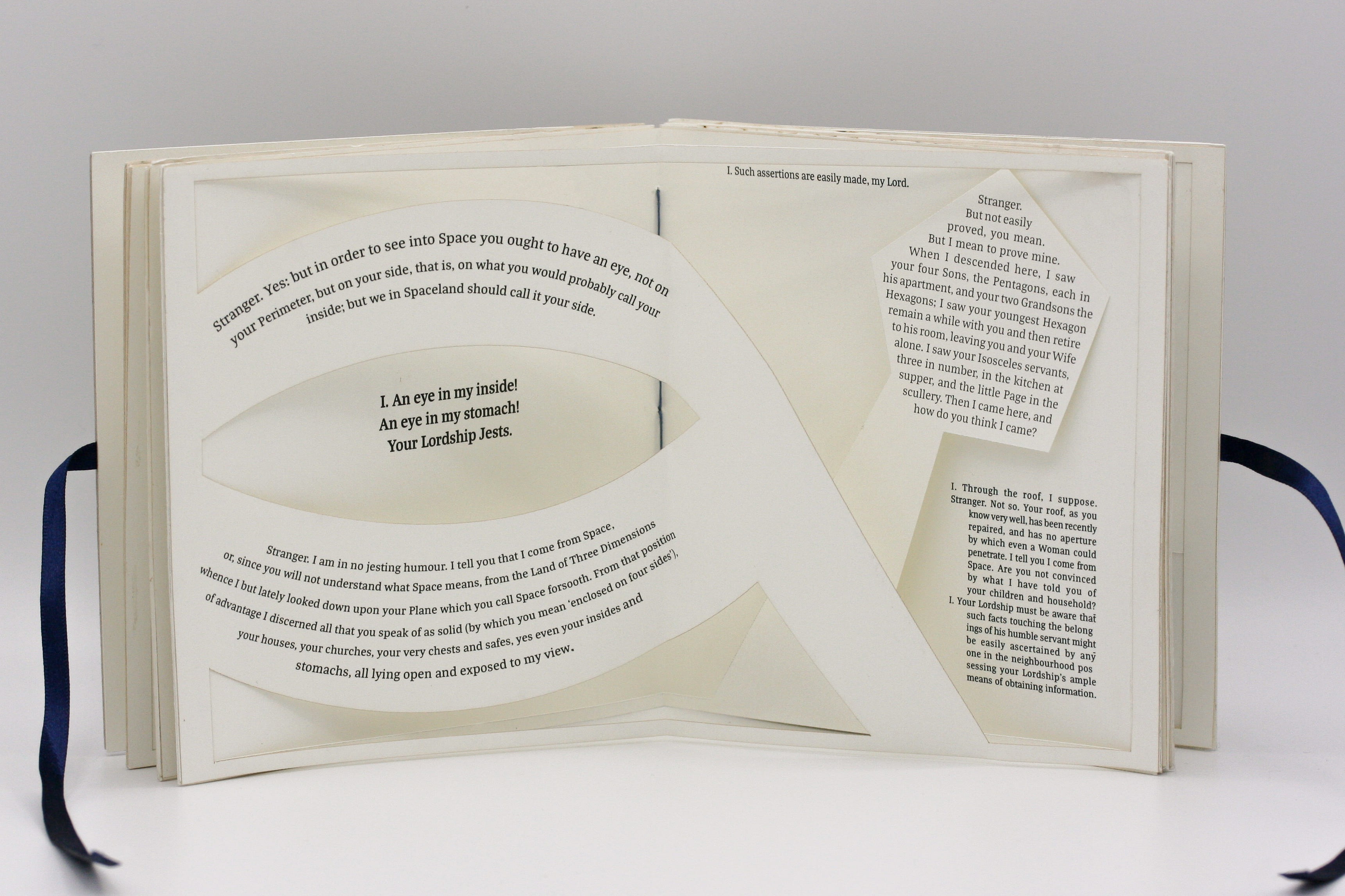 View of 3D elements on the books pages.
