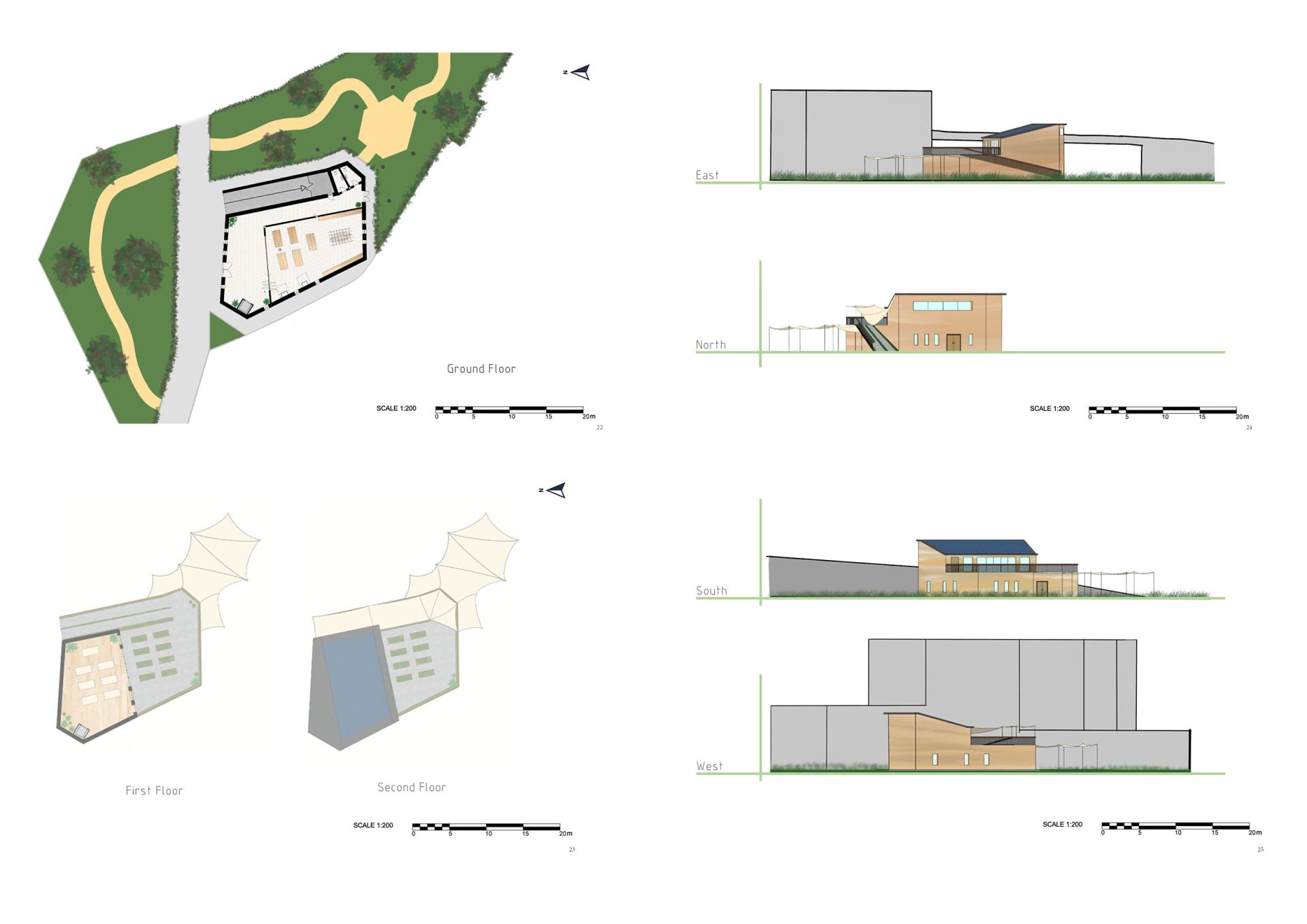 Final Plans and Sections, Gardening Community Center