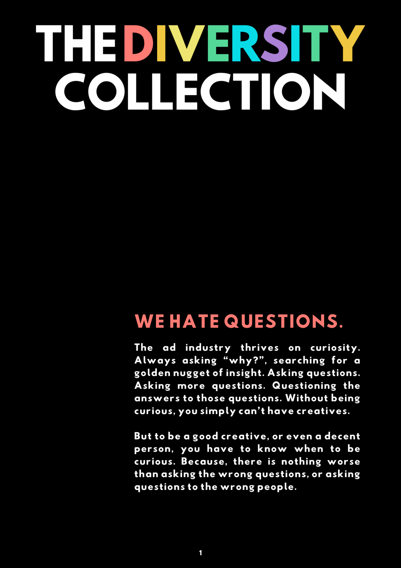 Image of page one of The Diversity Collection’s Introduction.