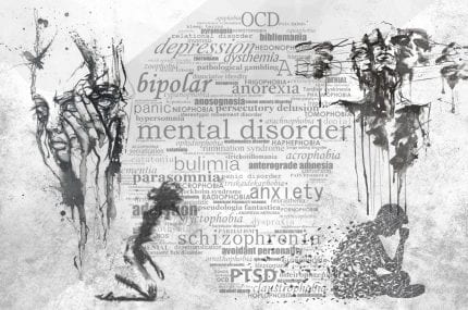 Abstract illustration showcasing the issue of depression