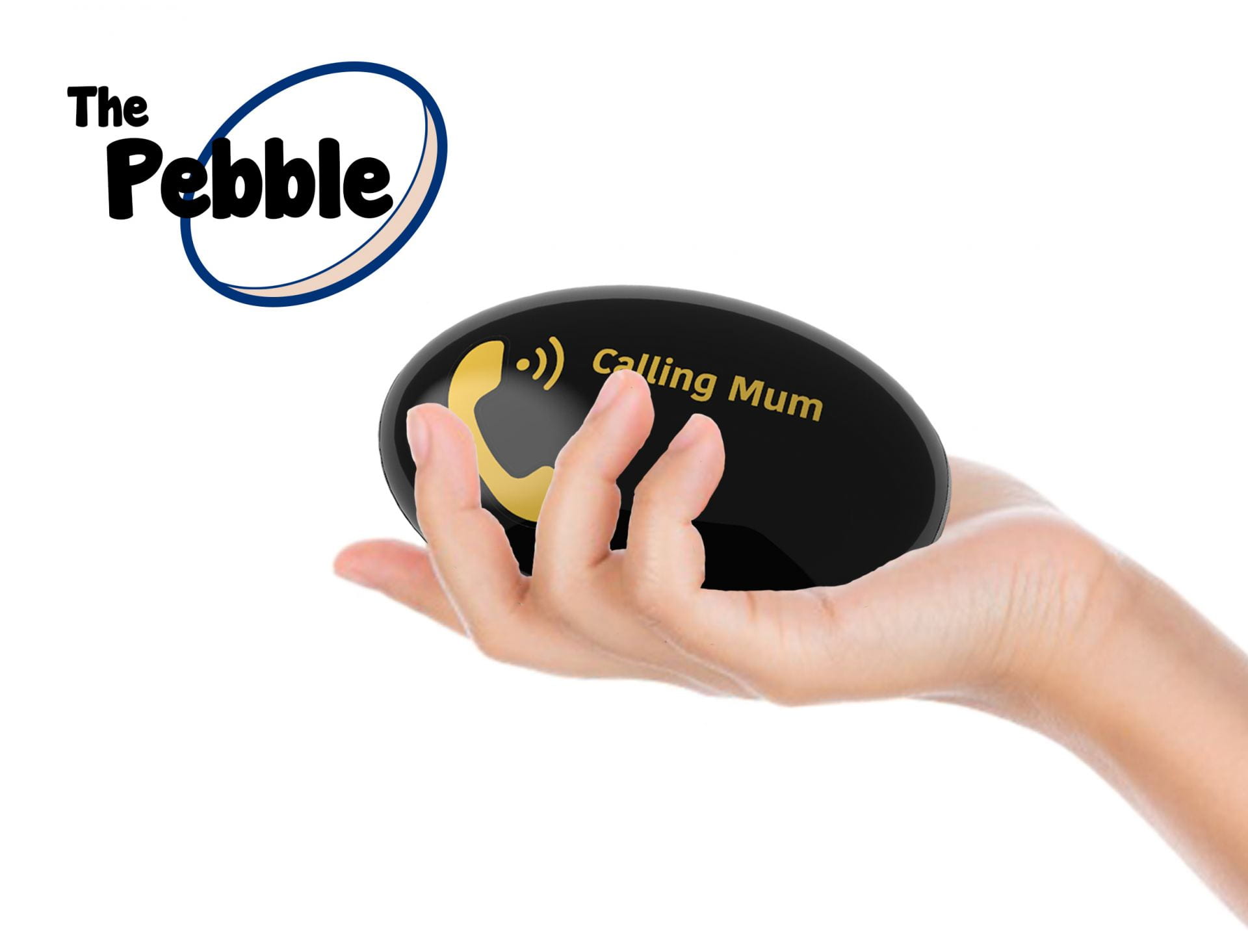 Product design graphical illustration of the Pebble.