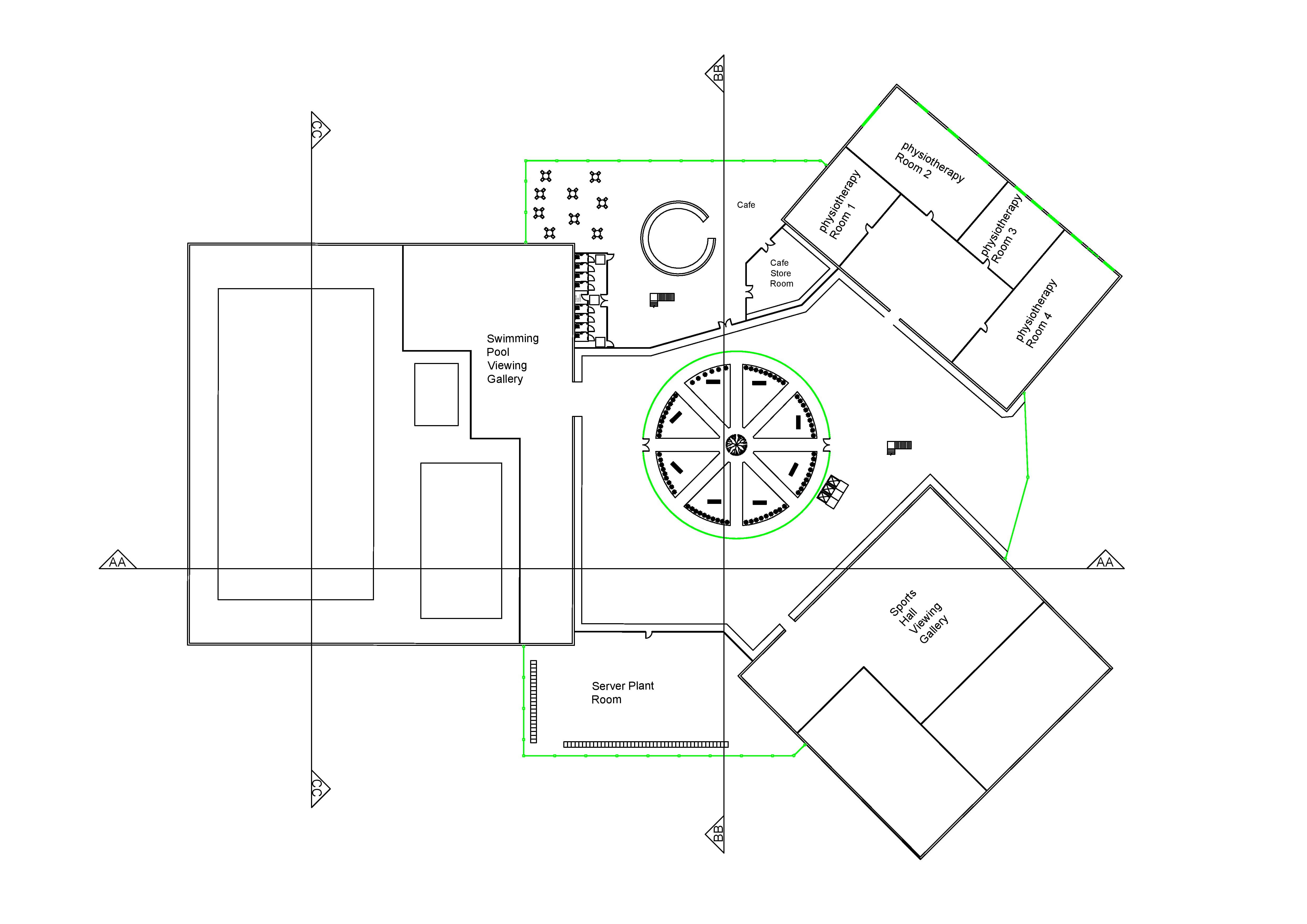 First floor plan for the building.