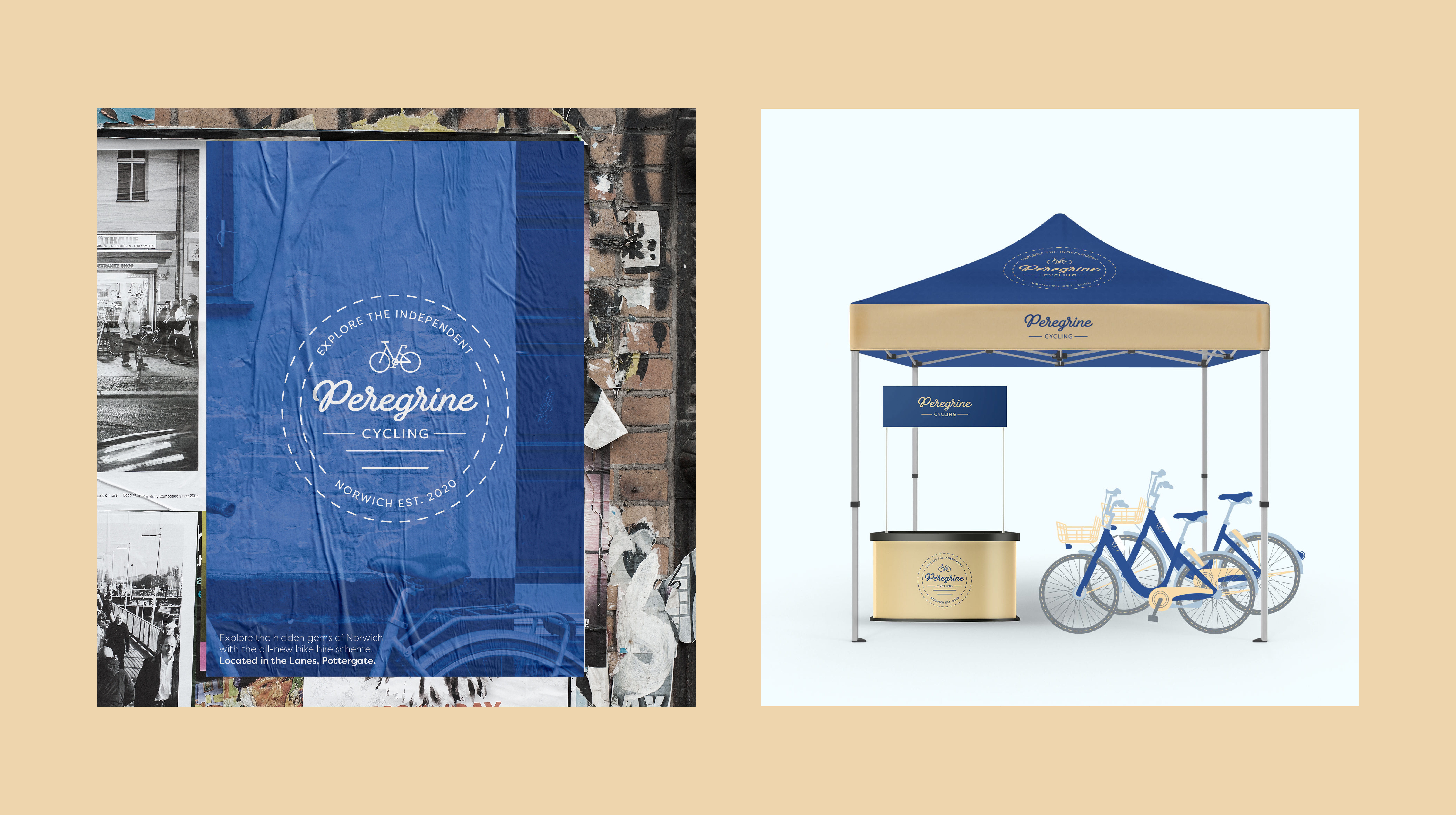 Poster design and bike kiosk.