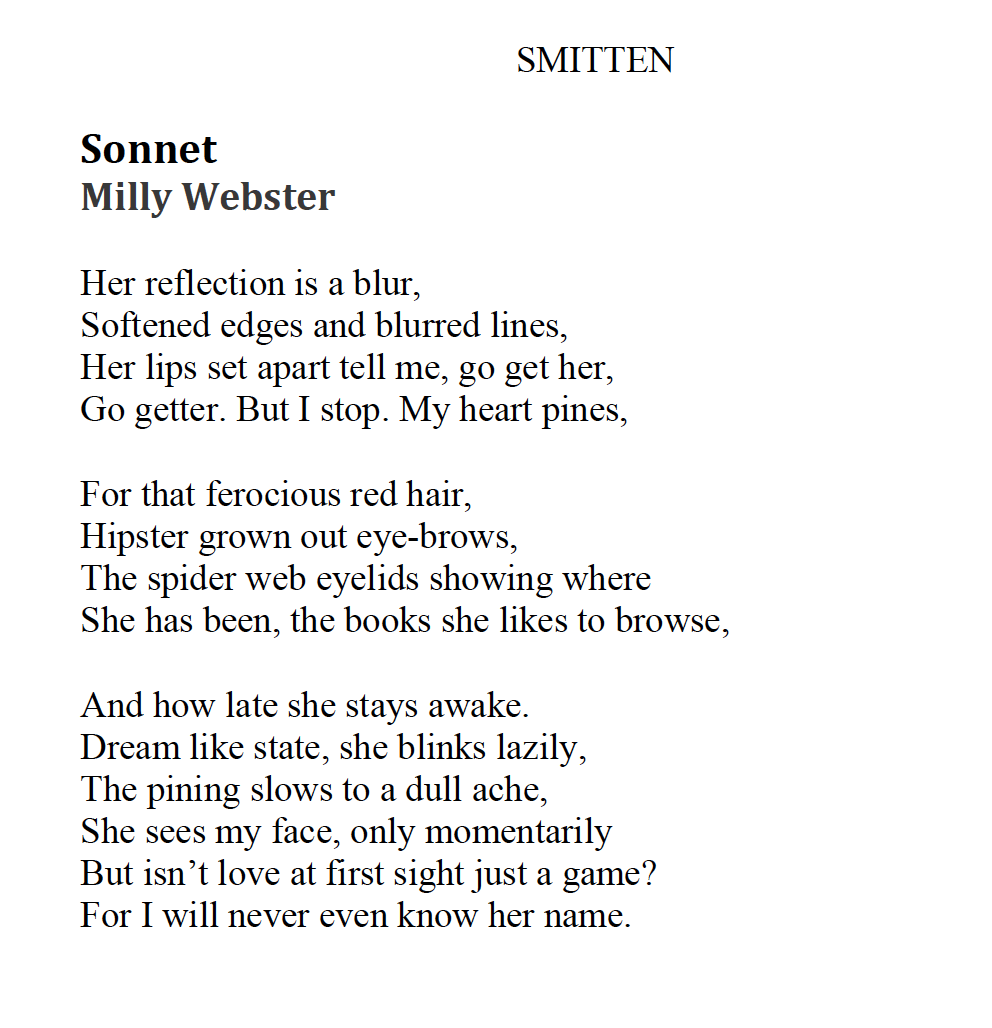 A sonnet that features in the Anthology 