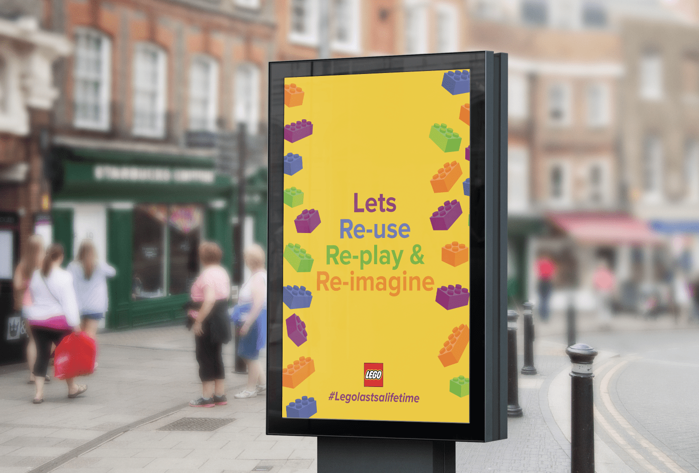 Lego Lasts a Lifetime a campaign designed to encourage people to reconnect with Lego using the new sustainable box.