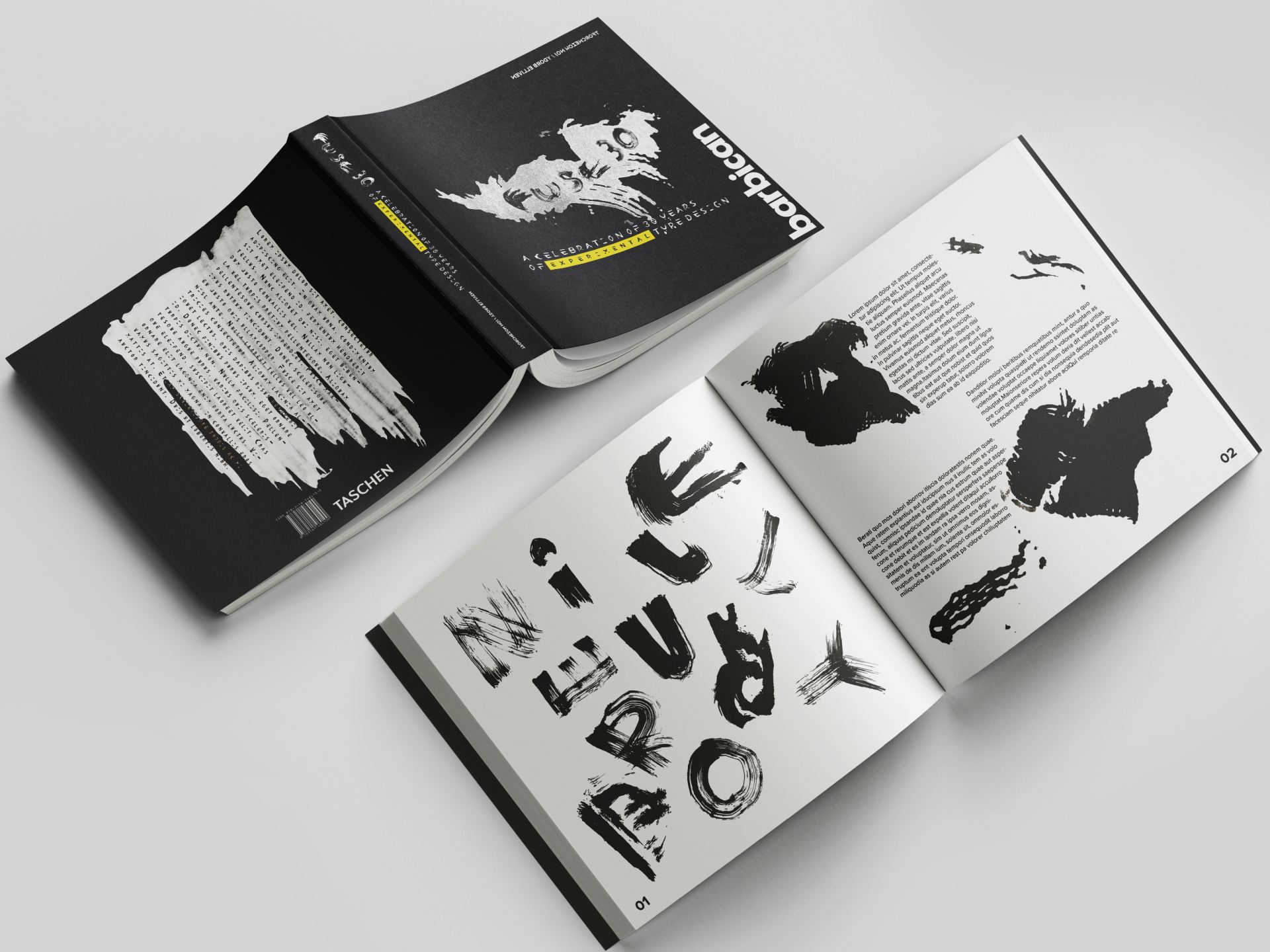 Fuse 30 - Branding and Book design - To celebrate 30 years of Fuse, we created a book design and branding to embody the message Fuse always had which is to challenge readability and typography.