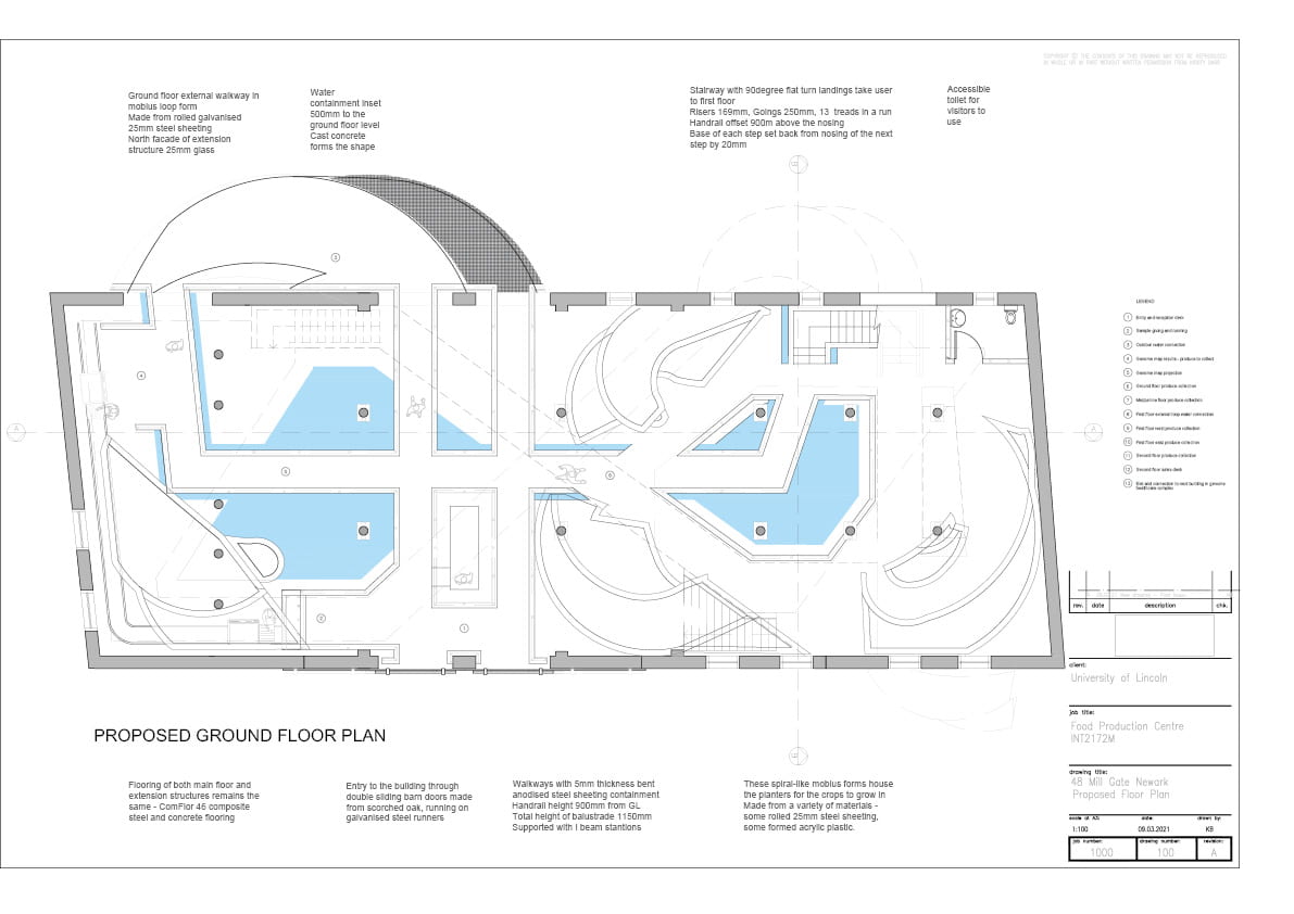 Floorplan of building concept.